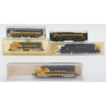 N Gauge Model Railway group comprising of five locomotives by Minitrix and Life-Like, to include