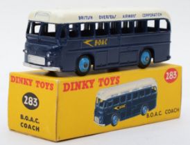 Dinky Toys - A boxed Dinky 283 B.O.A.C Coach. Air Corporation to both sides of Roof and BOAC and