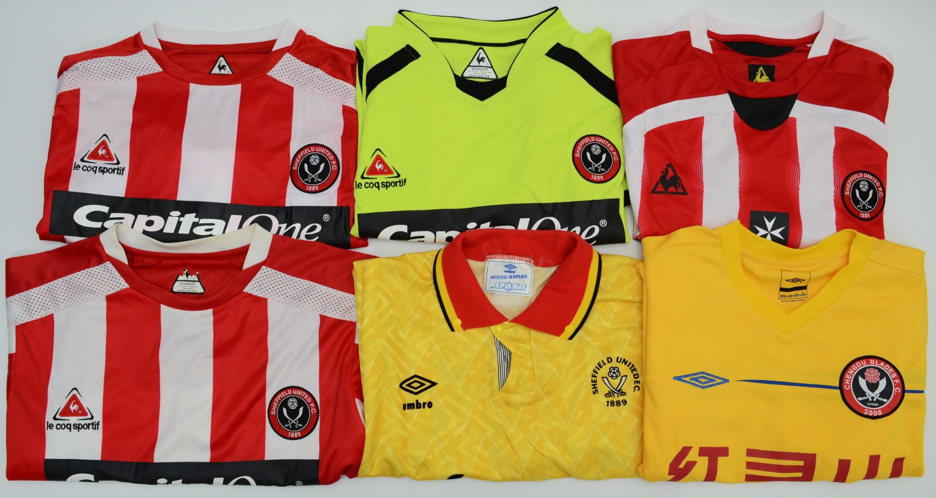 Collection of Sheffield United Football Shirts Approximately 42/44" (6)
