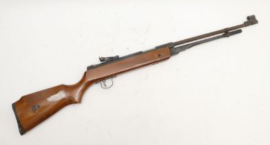 A mid 20th century underlever action .22 calibre air rifle, having no maker or identification