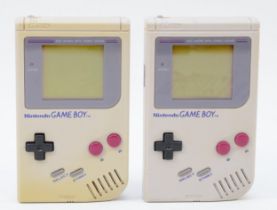 Nintendo Game Boy x2, Originally issued in 1989, model DMG-01, Serial numbers G38178003 &