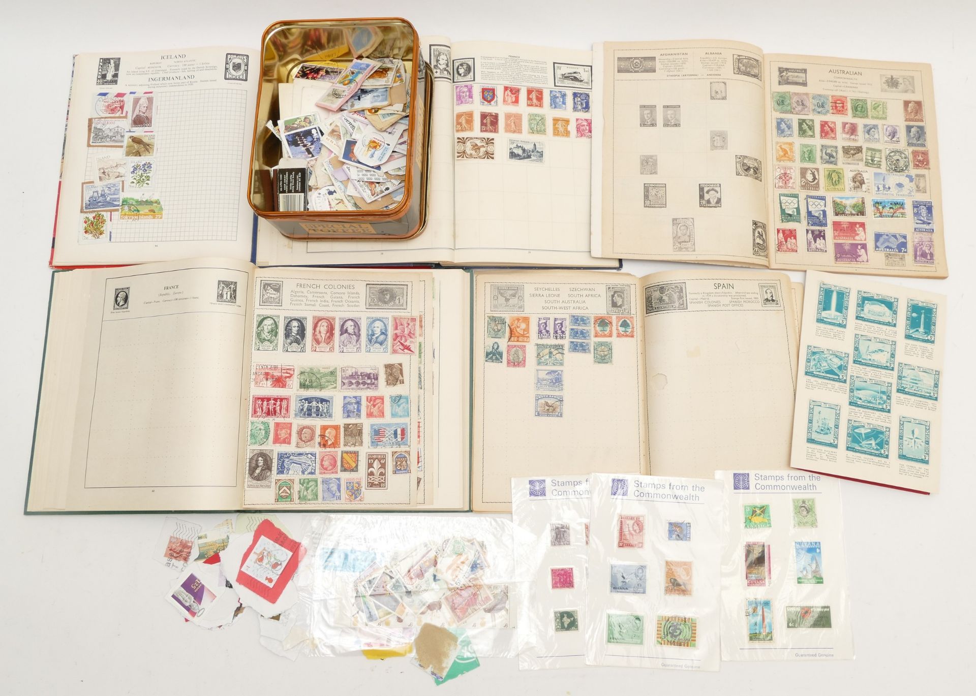 A large quantity of used GB and World stamps