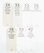 7 x signal-lever identification plates.