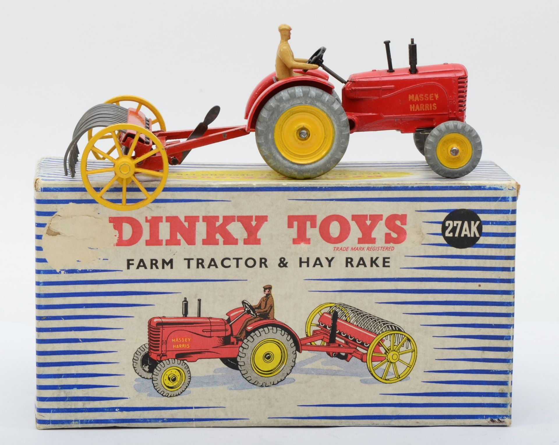 Dinky Toys - A boxed 27AK Farm Tractor & Hay Rake. - Image 3 of 3