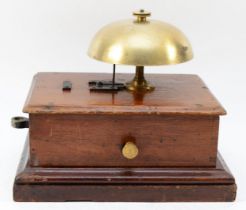 L.N.E.R. mahogany cased block bell, complete with original internal wiring.