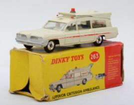 Dinky Toys - A boxed Dinky 263 Superior Criterion Ambulance, complete with driver, attendant,