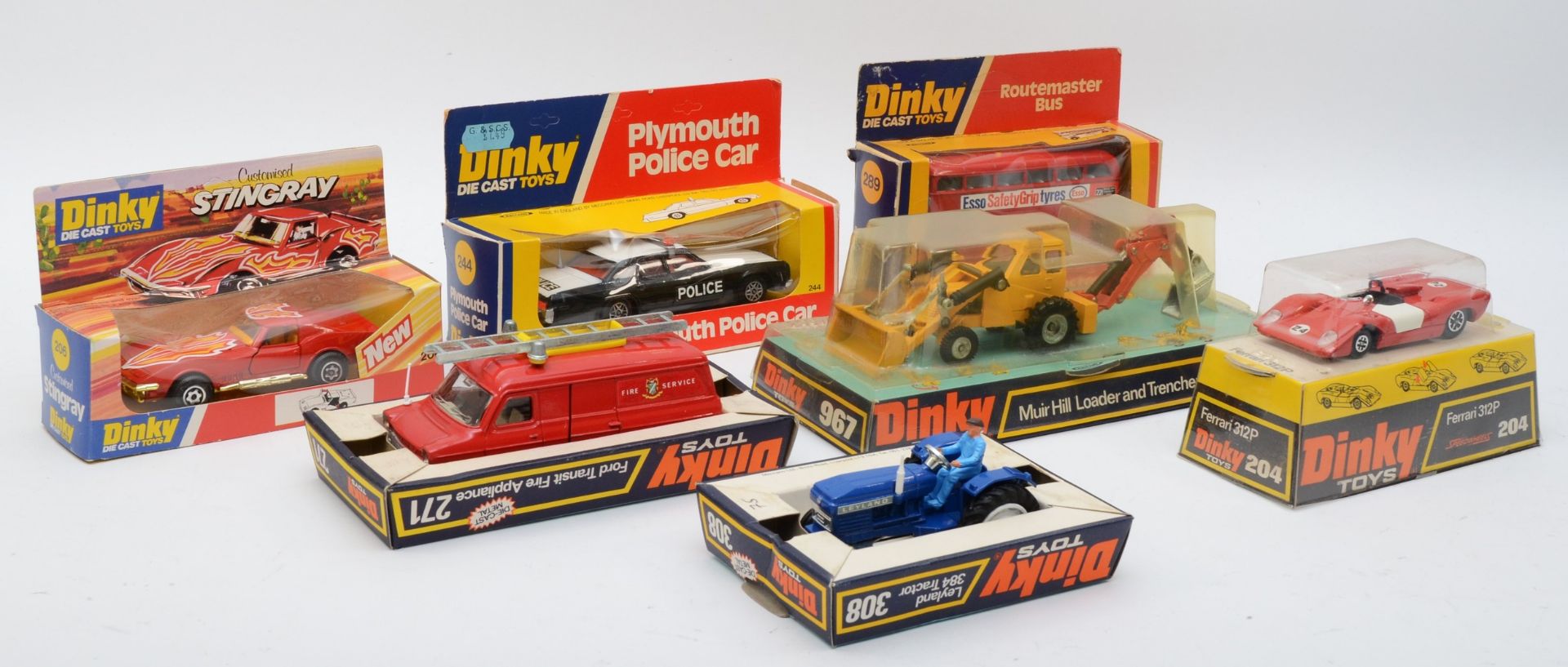 Dinky Toys - A collection of Dinky diecast model toys, circa 1970s, to include Routemaster bus No.