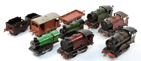 Hornby Trains; Comprising of four 0 gauge engines type 50, two with tenders (spares or repair)