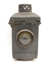 A cast iron railway single aspect post lamp, model S4OA, circa 1920s/30s, stamped 'Lamp Mfg & Rly