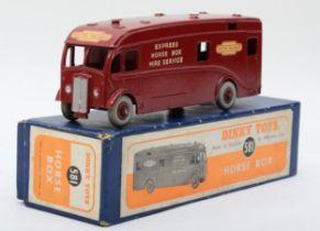 Dinky Toys - A boxed 581 Horse Box, "British Railways Express Hire Service."