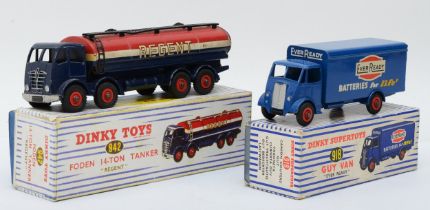 Dinky Toys - A boxed Dinky Supertoy 918 Guy Van "Ever Ready" together with a boxed Foden 14-Ton