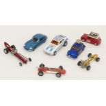 Corgi Toys diecast models c.1960s/70s, comprising of a Whizzwheels Ford Santa Pod Glowworm, a