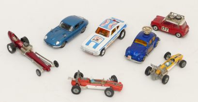 Corgi Toys diecast models c.1960s/70s, comprising of a Whizzwheels Ford Santa Pod Glowworm, a