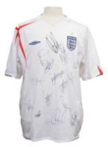 Signed England shirt 2006 XXL Includes; Steven Gerrard Frank Lampard John Terry Rio Ferdinand
