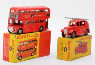 Dinky Toys - A boxed Dinky 289 Routemaster Bus, together with a Dinky 250 Streamlined Fire Engine,