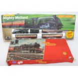 Hornby Model Railway; a boxed 00 gauge train set 'Mighty Mallard' (incomplete) together with a Tri-