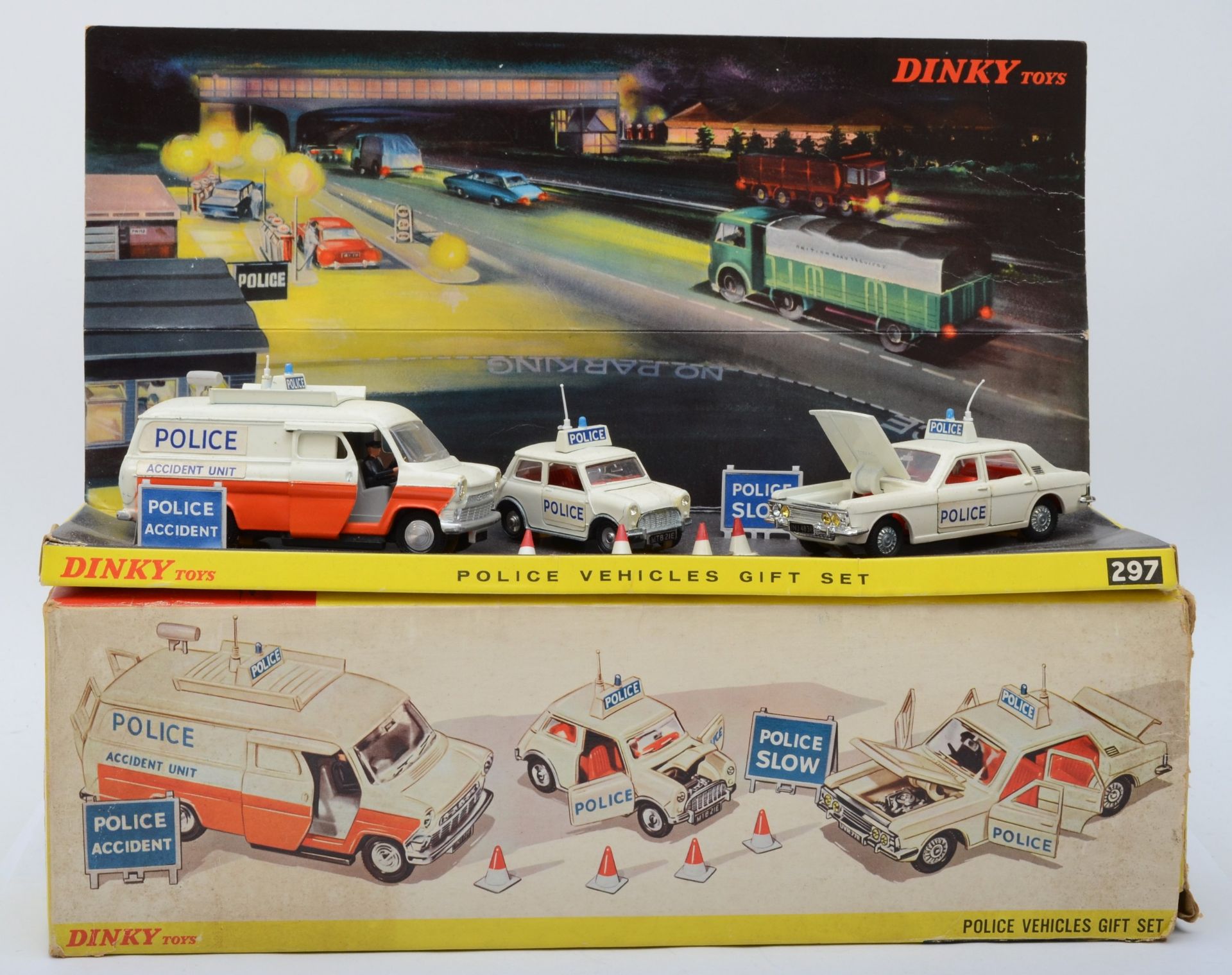 Dinky Toys - A Dinky 297 Police Vehicles Gift Set, comprising Police Mini Cooper No. 250, Zodiac