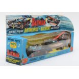 Corgi: A boxed Corgi Toys, Batman Rocket Firing Batmobile and Batboat on Trailer, Reference No. Gift