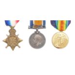 WW1 trio, 1914-1915 Star, War and Victory, Awarded to DVR. T. Fenwick A. S. C. T2-015282.