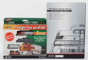 N Gauge Model Railway sets comprising a Kato 'Silver Streak' six unit loco set 106-090, together