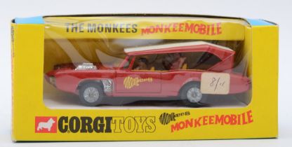 Corgi Toys - A Corgi 277 Monkeemobile, in red with white roof, yellow interior having four band