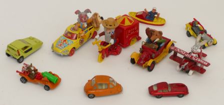 A collection of 1960s/70s diecast toy models, to include children's TV characters - Magic