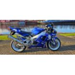 1999 Yamaha YZF-R1, 998cc. Registration number T551 BFT. Frame number JYARN0110000009073. Engine