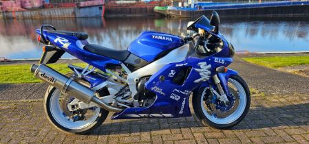 1999 Yamaha YZF-R1, 998cc. Registration number T551 BFT. Frame number JYARN0110000009073. Engine