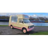 1985 Bedford CF2 Ice Cream van, 1979cc petrol. Registration number B556 URJ. Chassis number