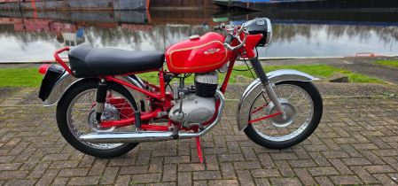 1966 DMW Sports Twin, 249cc. Registration number FCR 9D. Frame number2M53. Engine number 012F1836.