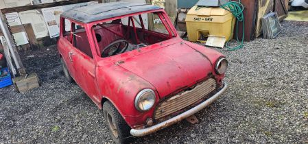 1965 Austin Mini Cooper Mk 1, 988cc. Registration number JPX 194D. Chassis number C-A237/810529 (see