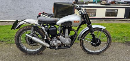 1949 BSA Gold Star trials 350cc. Registration number 257 XUH. Frame number ZB31 COM 109. Engine