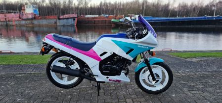 1989 Honda VTR250, 249cc. Registration number M879 HKH. Frame number JH2MC1518KM101306. Engine