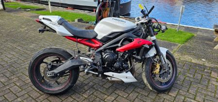 2007 Triumph Speed Triple 1050cc and 2016 Triumph Street Triple R , 675cc. Registration numbers GN57