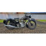 1933 Velocette MOV, 249cc. Registration number HA 8930. Frame number MB 8954 (not found). Engine