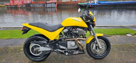 2000 Buell M2 Cyclone, 1200cc. Registration number M2 CYL. Frame number 4MZKS11J9Y3300674. Engine