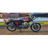 1975 Moto Guzzi 750S. Registration number MFS 835P. Frame number VK215706. Engine number 35681. Sold