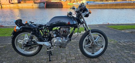 1980 Honda CB250N, 249cc. Registration number GFG 858V. Frame number JHMCB250N 2100344. Engine