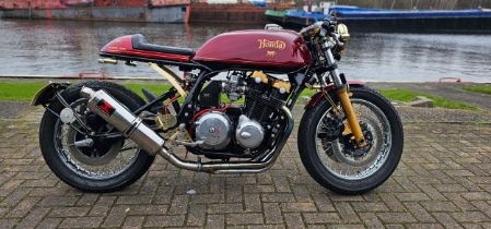 1981 Honda CB900 Cafe Racer. Registration number JYH 611W. Frame number JHMSC012110931. Engine