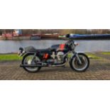 1975 Moto Guzzi 750S. Registration number KHD 121N. Frame number VK111600. Engine number 34492. Sold