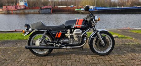 1975 Moto Guzzi 750S. Registration number KHD 121N. Frame number VK111600. Engine number 34492. Sold