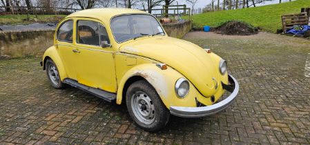 1973 VW Beetle 1300cc. Registration number XTD 801L. Chassis number 1132059230. Engine number
