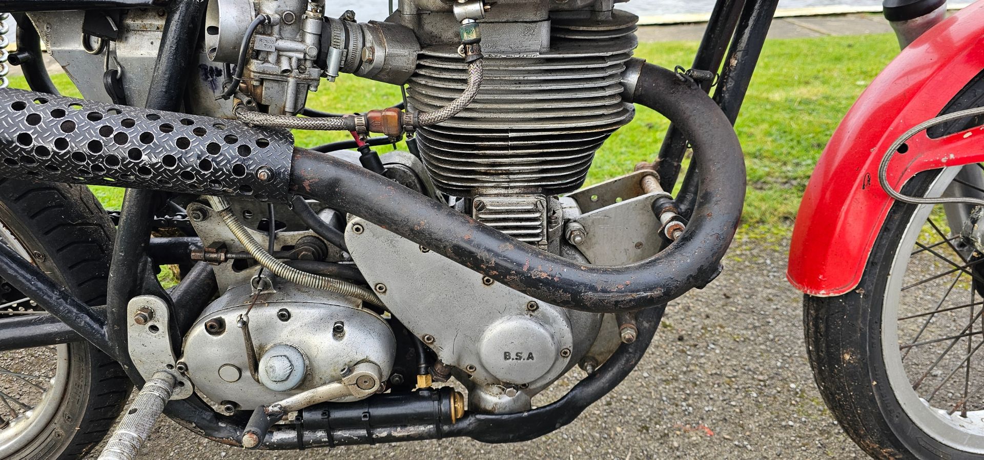 c.1953 BSA 350cc race bike. Registration number not registered. Frame number not found. Engine - Image 6 of 14