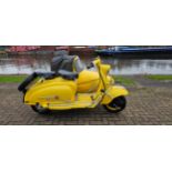 1959 Lambretta Li 150 with Swallow sidecar. Registration BAS 785 (non transferrable). Frame number