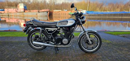 1980 Yamaha XS750, 747cc. Registration number EYN 603V. Frame number 1T5-008417. Engine number 1T5-