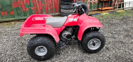 1990 Honda TRX200 Fourtrax Quad Bike. Registration number not registered. Frame number not found.