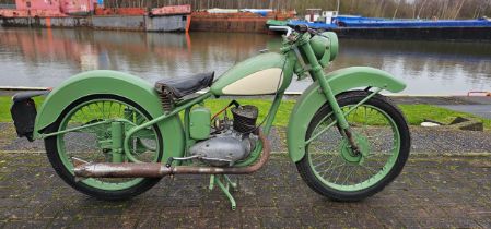 c.1952 BSA Bantam D1, 123cc. Registration number not registered. Frame number YD18086782. Engine