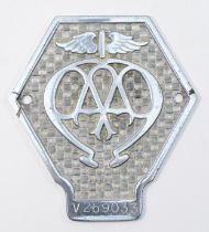 An AA commercial basket weave grill badge, no. V269033