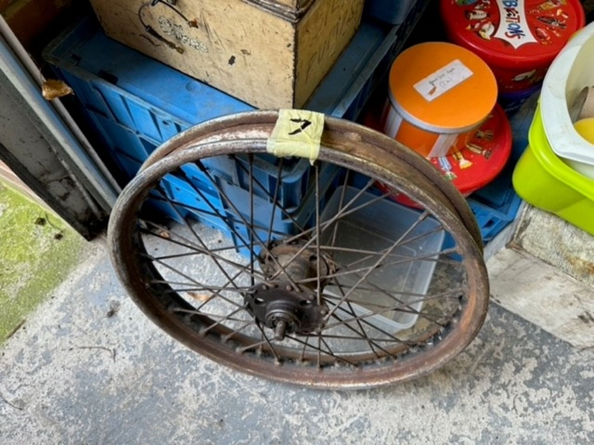 A 20" vintage bead rim wheel