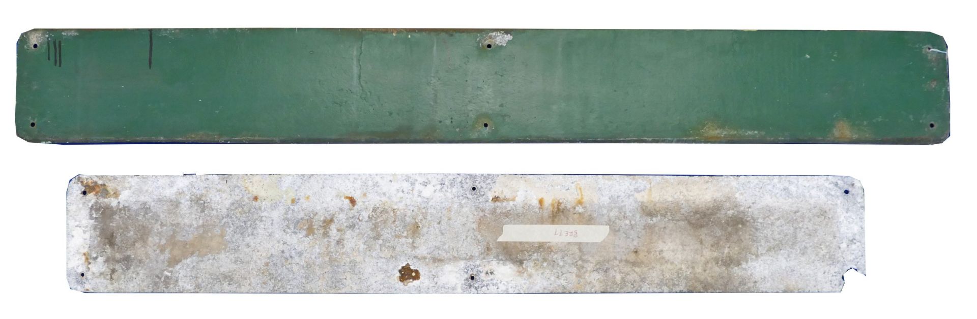 Two 1950's cast aluminium street signs, High Greave Street, 18 x 144cm, Westwood Road, 18 x 122cm. - Image 2 of 2